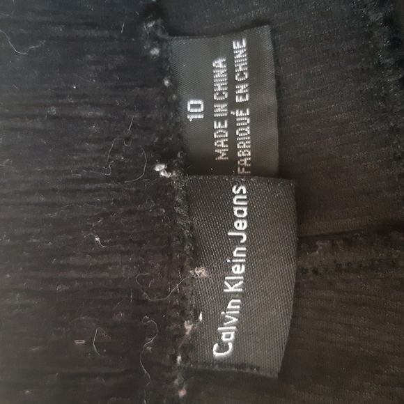 Girls Calvin Klein black velvet pants size 10 - Picture 5 of 7